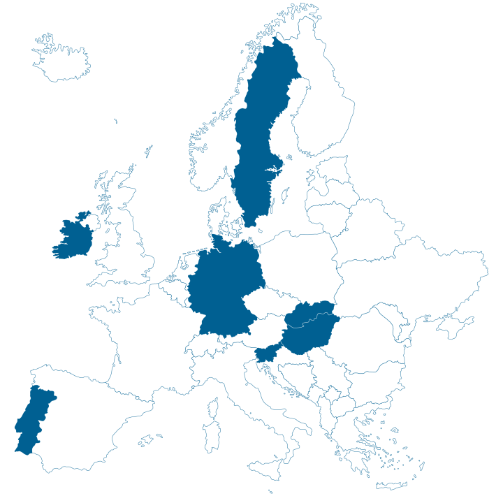 Landkarte Übersicht EUHTA-Institutionen