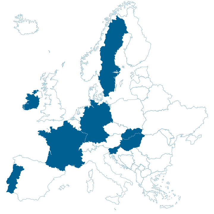 Landkarte Übersicht EUHTA-Institutionen