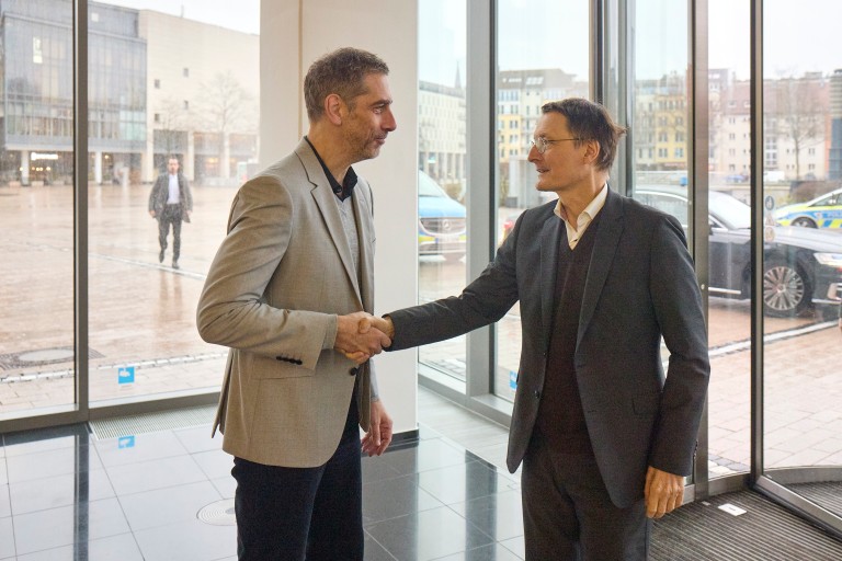 Thomas Kaiser und Minister Lauterbach