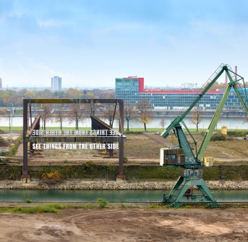 Aussicht auf den Deutzer Hafen