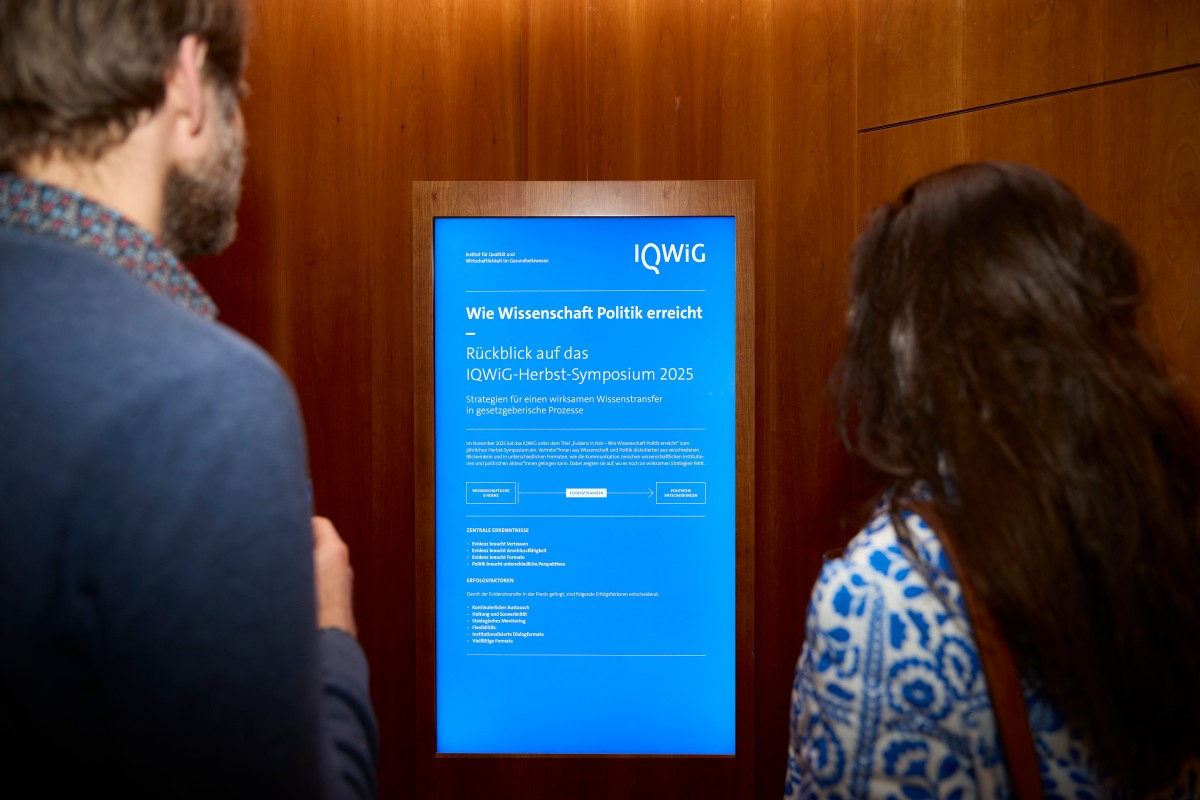 Rückblick auf das IQWiG-Herbstsymposium 2025